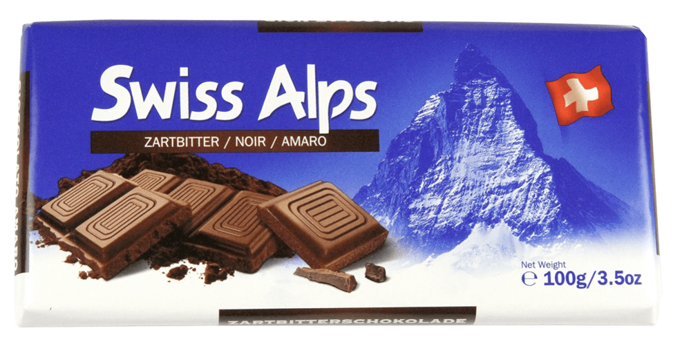 CHOCOLATE SUIÇO  SWISS ALPS 100G TAB
