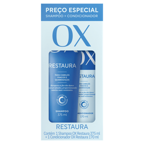KIT OX SH 375ML+CO 170ML RESTAURA PREÇO ESPECIAL