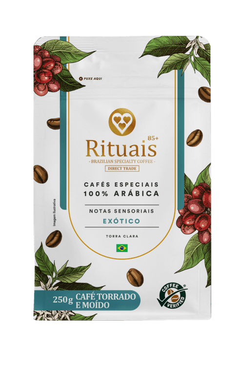 Café 3 Corações Moído e Torrado Exótico Rituais 85+ 250g