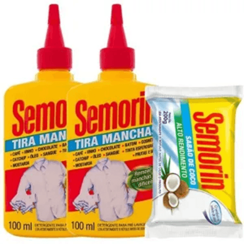 PACK SEMORIN (2 TIRA MANCHAS E 1 SABÃO BARRA) PROMOCIONAL