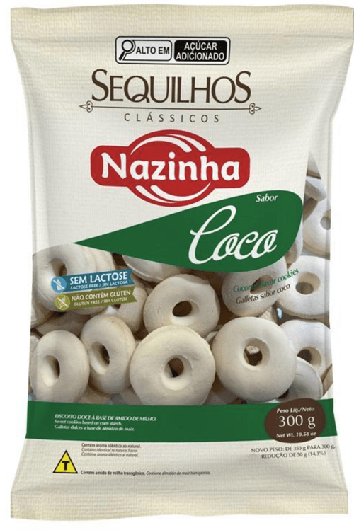 SEQUILHOS NAZINHA CLASSICOS 300G SEM GLUTEN SEM LACTOS-