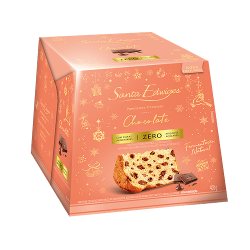 PANETTONE STA EDWIGES ZERO FRUTAS GOTAS CHOC 400G