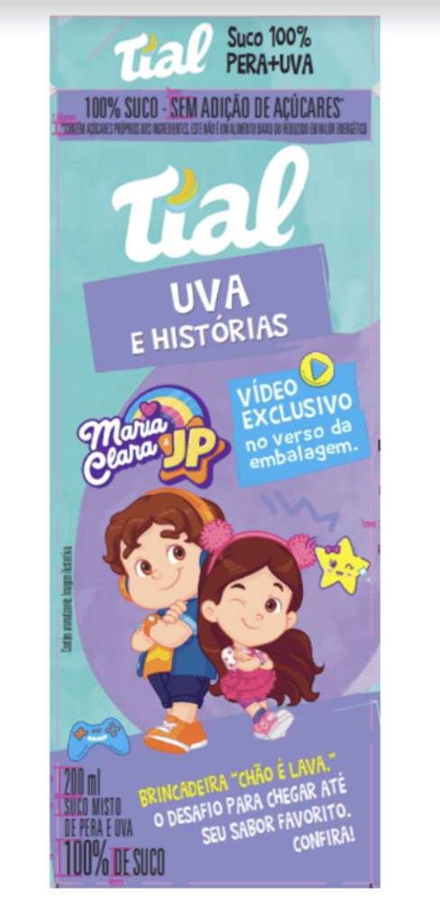 SUCO MISTO 100% TIAL KIDS 200ML- UVA E PERA