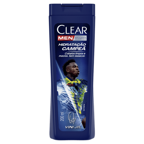 SHAMPOO CLEAR MEN ANTI CASPA 200ML HIDRATAÇÃO CAMPEA