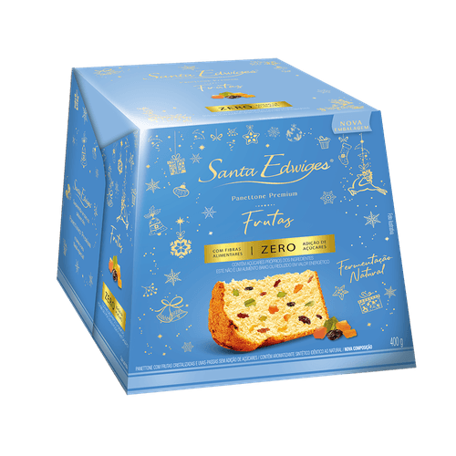 PANETTONE STA EDWIGES ZERO FRUTAS CRISTALIZADAS 400G