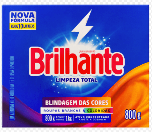LAVA ROUPA PO BRILHANTE 800G-CX LIMPEZA TOTALLAVA ROUPA PO BRILHANTE 800G-CX LIMPEZA TOTAL