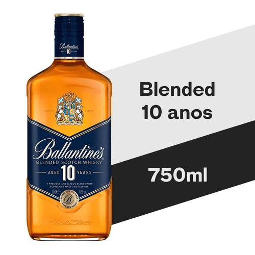 Whisky Ballantine's 10 Anos Blended Escocês - 750 ml