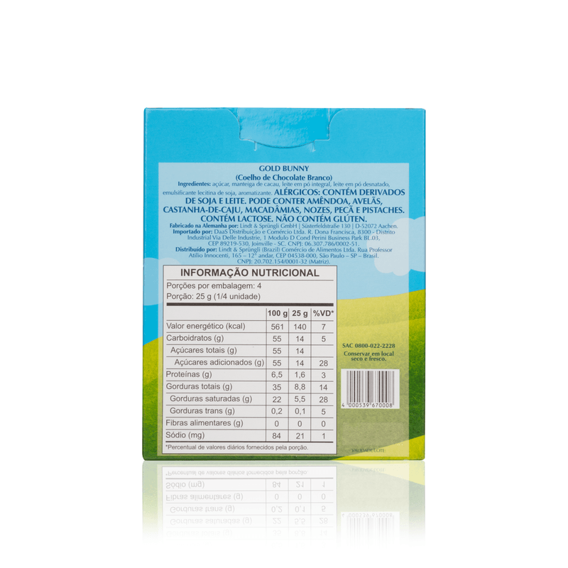 Chocolate-Lindt-Gold-Bunny-Branco-100g