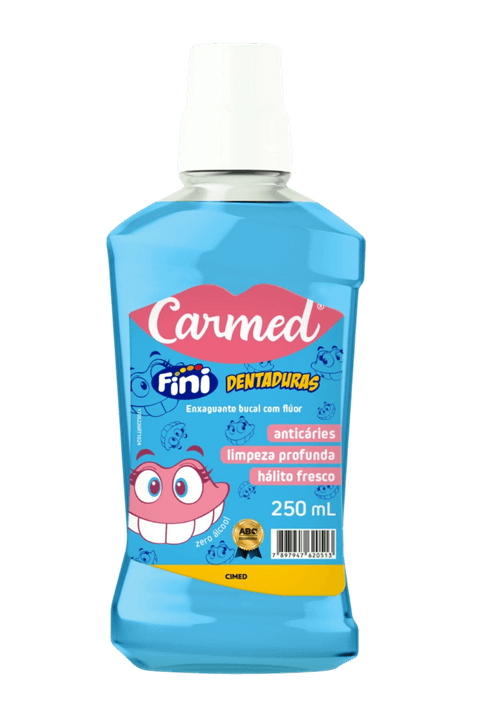 Enxaguante Bucal Carmed Fini Dentaduras Zero Álcool - 250ml
