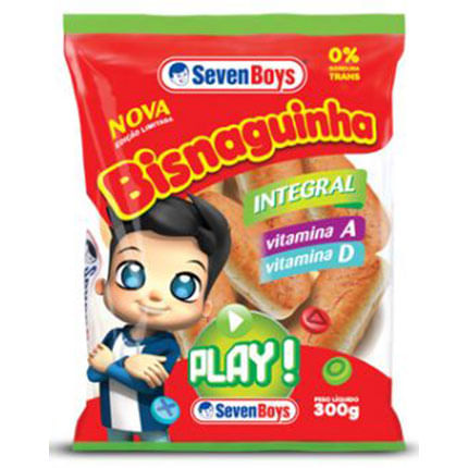 Bisnaguinha Sevenboys Integral Pacote 300 g