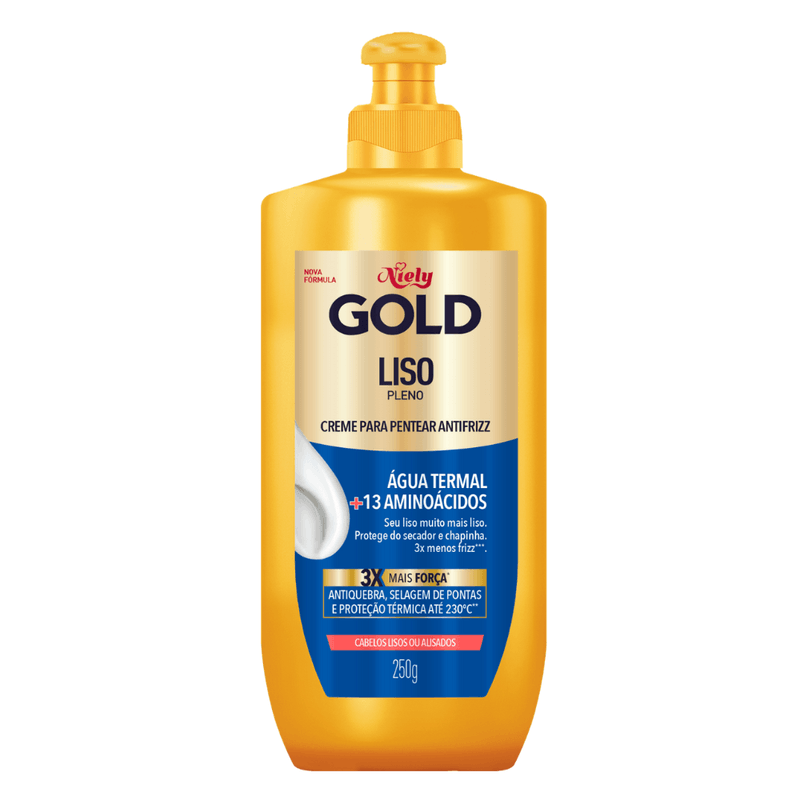 Creme-Para-Pentear-Niely-Gold-Liso-Prolongado-280G