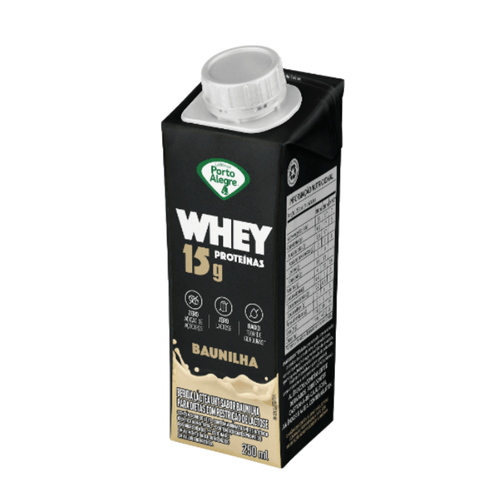 Bebida Láctea Porto Alegre Whey 15g Proteína Baunilha 250ml