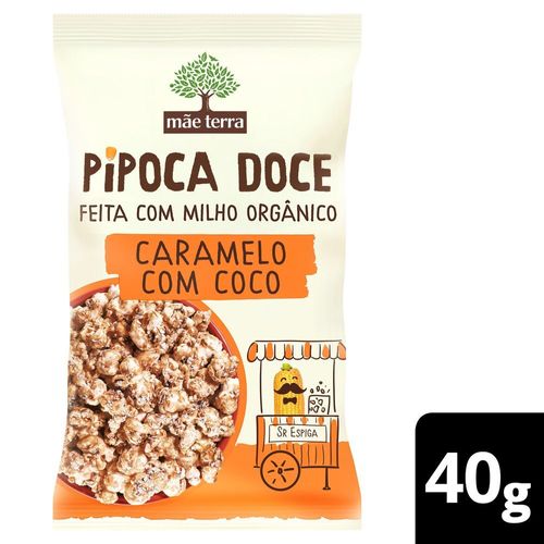 Pipoca Doce Pronta Orgânica Mãe Terra Nupoca Mascavo com Coco 40g