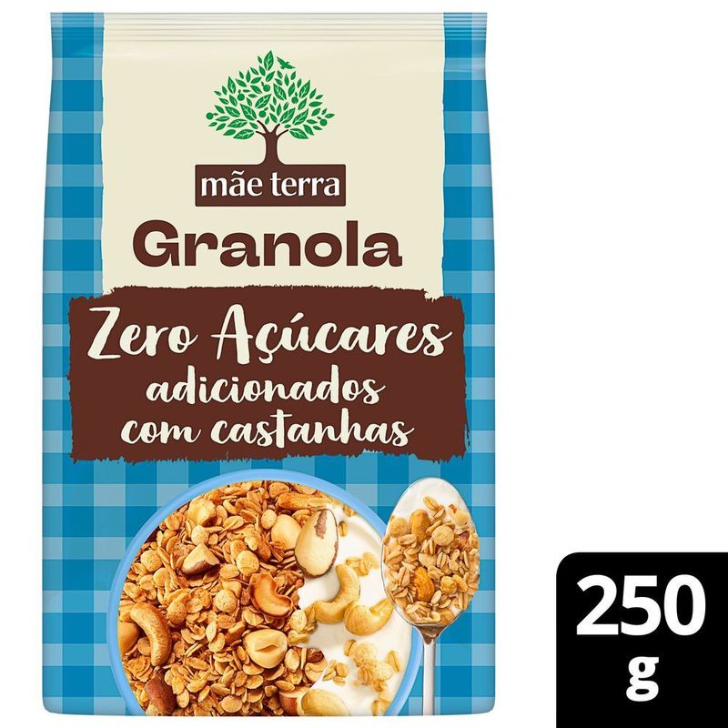 Granola-Tradicional-Zero-Acucar-Mae-Terra-Pacote-250g
