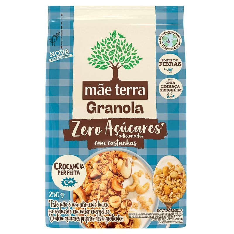 Granola-Tradicional-Zero-Acucar-Mae-Terra-Pacote-250g