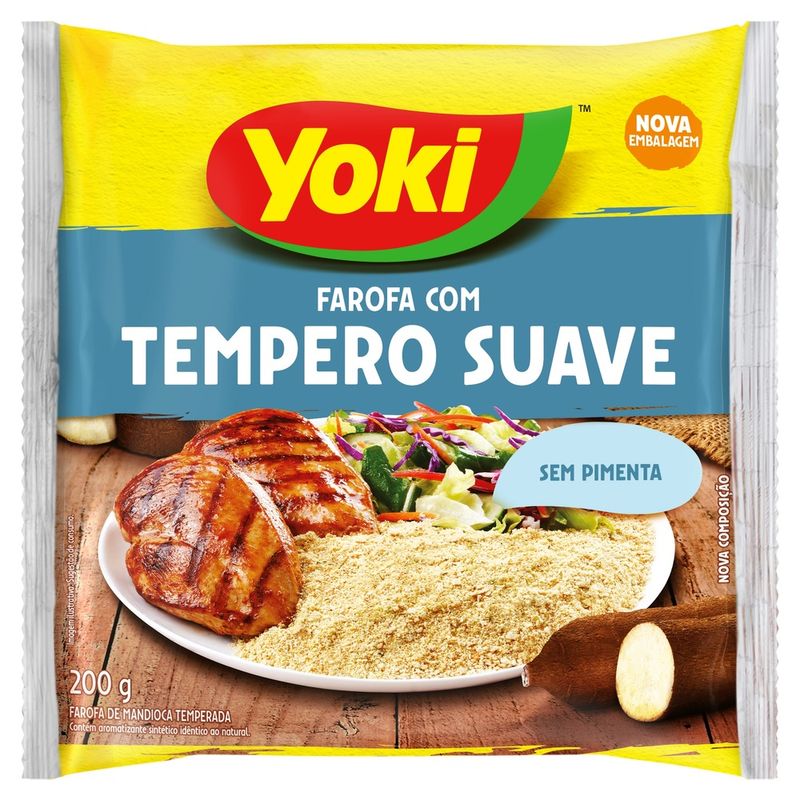Farofa-de-Mandioca-com-Tempero-Suave-Yoki-Sache-200g