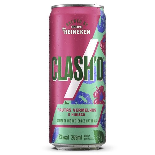 Refrigerante Frutas Vermelhas e Hibisco Clash'd Lata 269ml