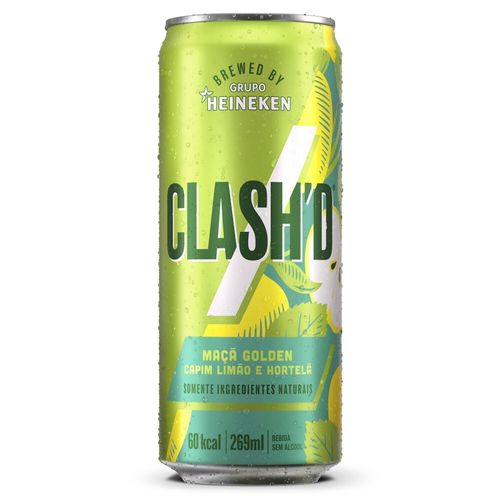 Refrigerante Maçã Golden, Capim-Limão e Hortelã Clash'd Lata 269ml