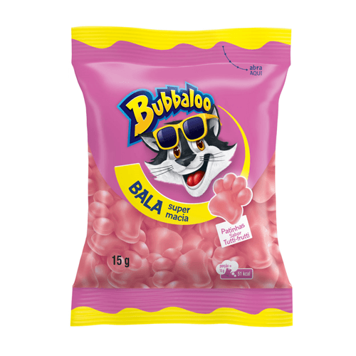 Bala Macia Bubbaloo Tutti-Frutti 15g