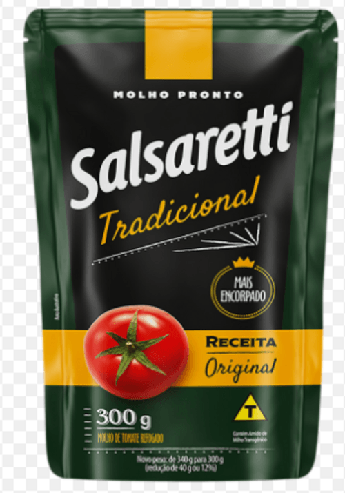 Molho de Tomate Pronto Refogado Tradicional Salsaretti Sachê 300g