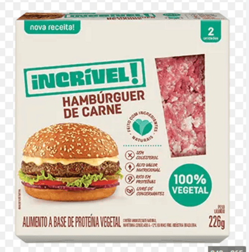 Hambúrguer de Carne Incrível! 100% Vegetal 226g