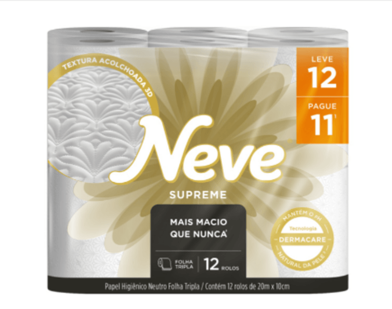 Papel-Higienico-Folha-Tripla-Neutro-Neve-Supreme-20m-Pacote-Leve-12-Pague-11-Unidades