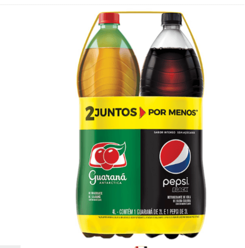 Kit Refrigerante Guaraná Antarctica + Cola Zero Açúcar Pepsi Black 2l Cada Leve Mais Pague Menos