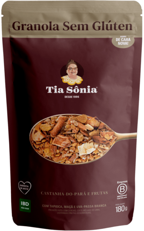 GRANOLA TIA SONIA SEM GLUTEN 180G POUCH
