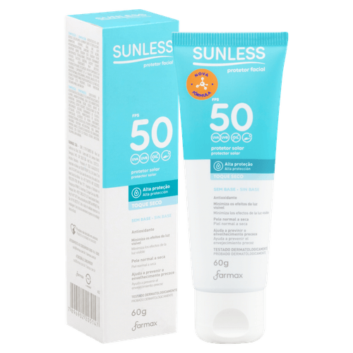 Protetor solar facial FPS50 Sunless 60g