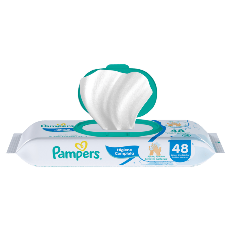 Lenco-Umedecido-Infantil-Pampers-Higiene-Completa-Pacote-48-Unidades