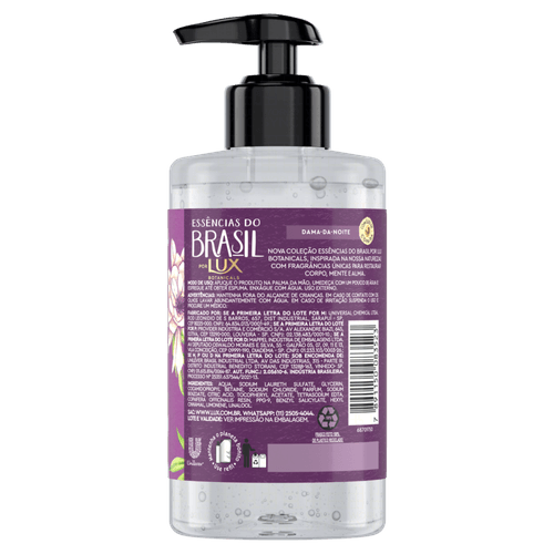 Sabonete Líquido Restaurador para as Mãos Dama-da-Noite Lux Botanicals Essências do Brasil Frasco 300ml