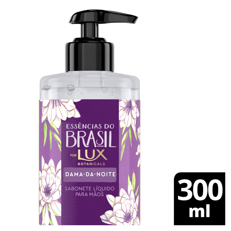 Sabonete-Liquido-Restaurador-para-as-Maos-Dama-da-Noite-Lux-Botanicals-Essencias-do-Brasil-Frasco-300ml