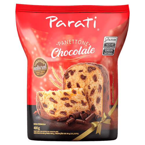 PANETTONE PARATI C/GOTAS 400G - PC CHOCOLATE