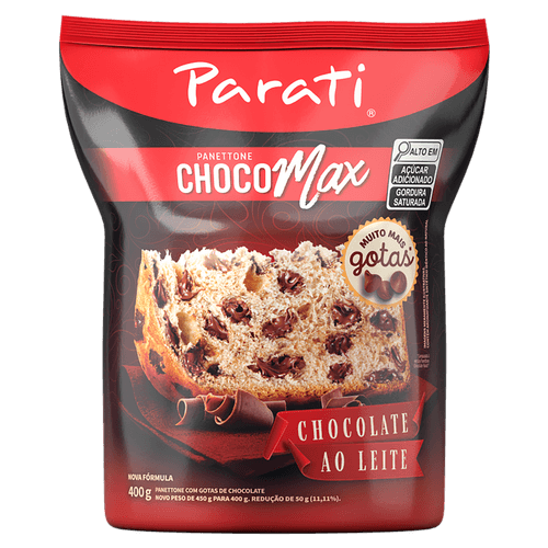 PENETTONE PARATI CHOCOMAX 400G -PC CHOCOLATE AO LEITE