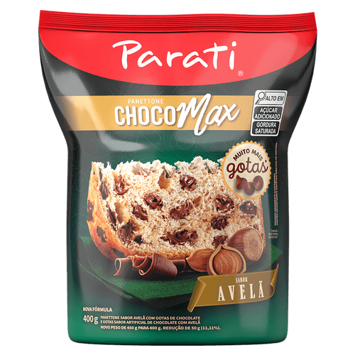 PENETTONE PARATI CHOCOMAX 400G -PC AVELÃ
