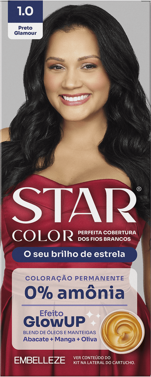 TINT PERM STAR COLOR PRETO GLAMOUR 1.0