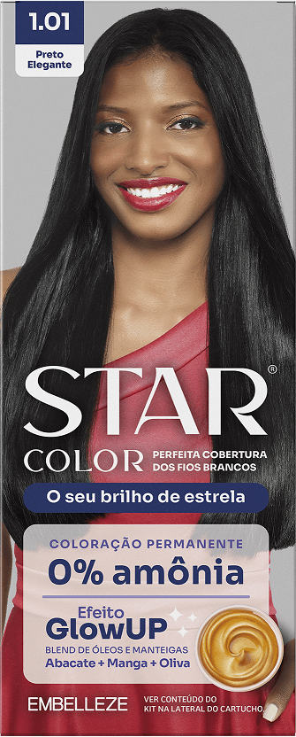 TINT PERM STAR COLOR PRETO ELEGANTE 1.01