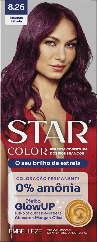 TINT PERM STAR COLOR MARSALA ESTRELA 8.26
