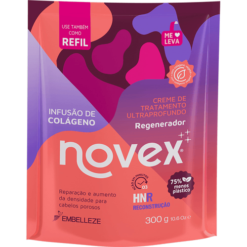 CR TRAT CAB NOVEX 300G-REFIL INFUSÃO DE COLAGENO