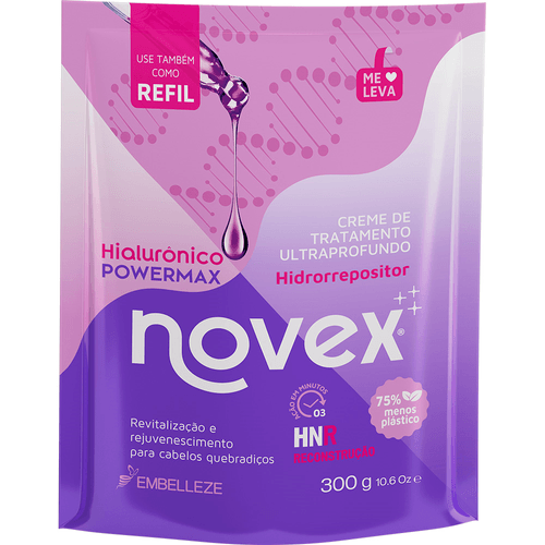 CR TRAT CAB NOVEX 300G-REFIL HIALURONICO