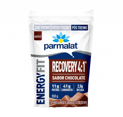 SUPLEMENTO ALIMENTAR RECOVERY PARMALAT ENERGYFIT 500G CHOCOLATE
