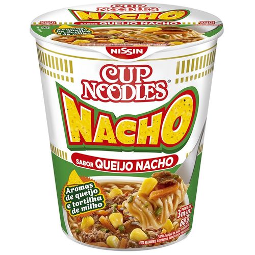 Macarrão Instantâneo com Tempero de Queijo Nacho Cup Noodles Copo 68g
