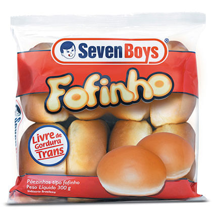 Pão de Ovos Fofinho Seven Boys Pacote 250g 10 Unidades