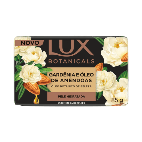 Sabonete Barra de Glicerina Gardênia e Óleo de Amêndoas Lux Botanicals Envoltório 85g