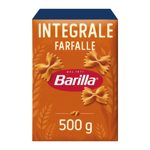 Massa Alimentícia Macarrão Grano Duro Integral Farfalle Barilla Caixa Integrale 500g