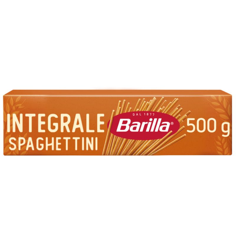 Massa-Alimenticia-Macarrao-Grano-Duro-Integral-Spaghettini-Barilla-Integrale-Caixa-500g