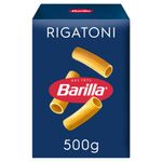 Massa-Alimenticia-Macarrao-de-Semola-de-Trigo-Grano-Duro-Rigatoni-89-Barilla-Caixa-500g