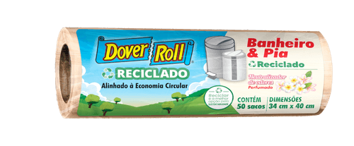 DOVER ROLL BANHEIRO & PIA RECICLADO PERFUMADO CREME COM 50 SACOS