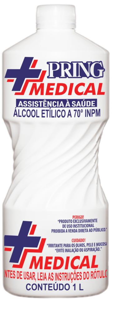 Álcool Pring 70% Medical Antisseptico 1L