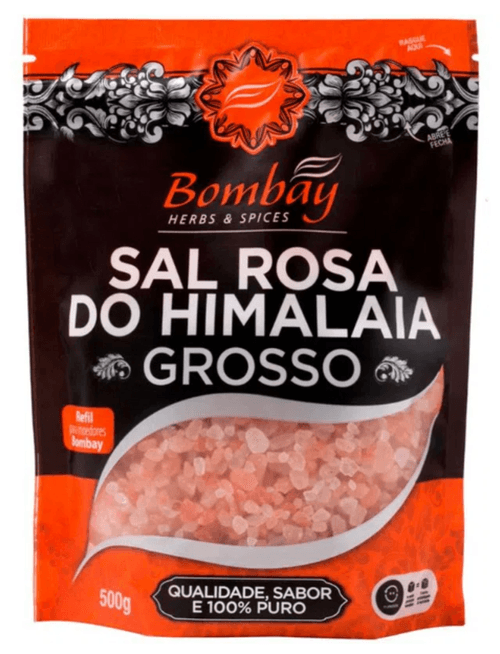Sal Rosa do Himalaia Grosso Bombay Herbs & Spices Pouch 500g Refil